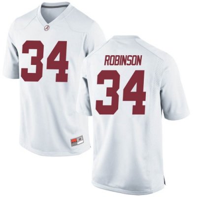 Youth Alabama Crimson Tide #34 Quandarrius Robinson White Replica NCAA College Football Jersey 2403OKJN8